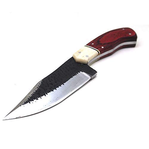 Wild Turkey Handmade Collection Full Tang High Carbon Steel Fixed Blade Knife w/Leather Sheath (1823CW)
