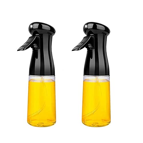 OLZYA Brand 2 x Oil Sprayer, 220ml, BPA Free Food Grade Material, Reusable Kitchen Cooking Oil Dispenser Bottle, Lightweight, Even Spray for Salad, Cooking, Baking, Roasting, Grilling