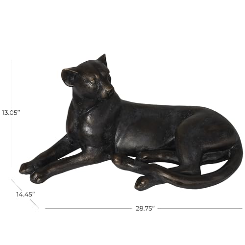 Escultura Decorativa Leopardo Polystone 29 x 14 x 13 in miniatura 6