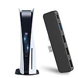 PS5、PS5用5ポート付きUSBハブ、USB拡張マルチポート高速拡張データ転送高速充電PS5アダプター、Playstation 5ゲームコンソール対応