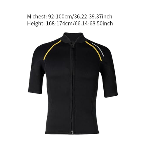 kowaku Men Wetsuit Top, traje de neopreno para hombres, chaqueta para mantener el calor, traje de natación con cierre frontal, 1.5mm neopreno para deportes acuáticos miniatura 2