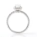 Dsnyu White Gold Fashion Rings for Women, Eternity Ring 14K White Gold with 4 Claws Rectangle Moissanite 1ct Band Trendy Size 6