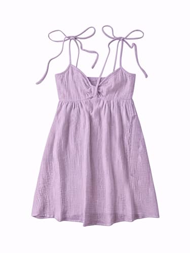 Image of SOLY HUX Women's Summer Cami Sun Dress A Line Tie Shoulder Y2k Cute Casual Short Mini Beach Babydoll Dresses