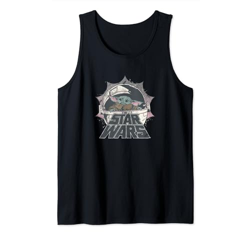 Débardeur Star Wars The Mandalorian Child avec logo rétro pour homme et femme