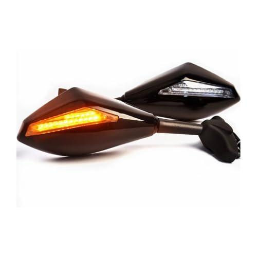 Rétroviseur moto avec clignotant LED intégré pour éliminer l'angle mort