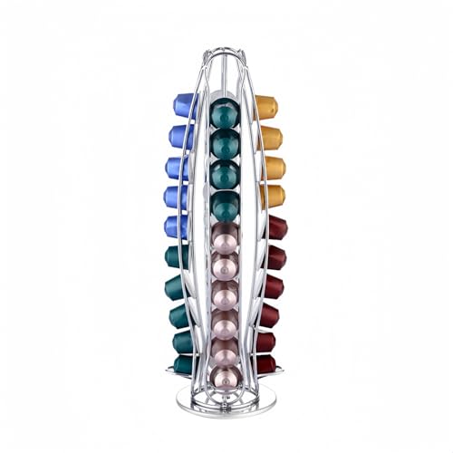 VVEEKEND Coffee Capsule Holder - 40 Pod Capacity Rotatable Coffee Pod Stand, Space-Saving Coffee Capsule Storage Rack, Compatible with Nespresso OriginalLine Capsules