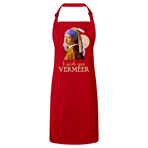 Tablier cuisine rouge idée cadeau originale amateurs de peinture