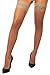 Produktbild sofsy Halterlose Strümpfe mit Spitze / Durchsichtige Strapsen Dessous mit Silikonhalter 20 Denier - Halterlose Strümpfe Damen Sexy [In Italien Hergestellt] Beige Natural 5 - X-Large