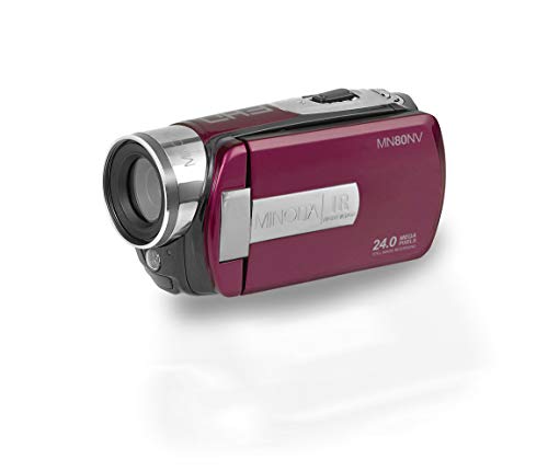 Minolta 1080P Full Hd 3" Touchscreen Camcorder With Nightvision & 16Gb Sd Card, Mn80Nv-M, Plum #TOP1