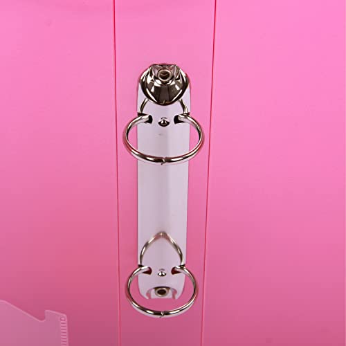 Idena 224367 - Ringbuch DIN A4, aus PP, 2 Ringe, 35 mm Rückenbreite, transluzent pink, 1 Stück