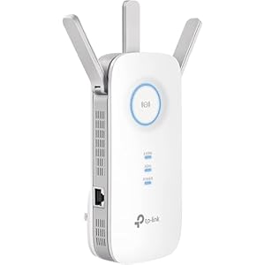 TP-Link Extensor de alcance WiFi AC1900 RE550 | Amplificador repetidor inalámbrico de doble banda con puerto Gigabit Ethernet | Hasta 2200 pies cuadrados, 32 dispositivos | Amplificador de señal de