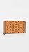 MCM Women's Visetos Large Zip Wallet, Cognac, Brown, One Size