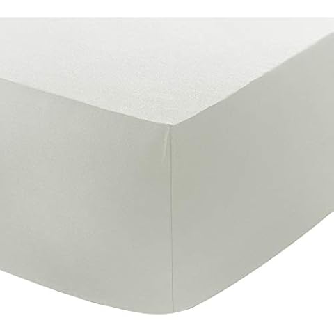 Linen Zone Egyptian Cotton 200 Thread Ultra Deep 46CM / 18 Inches Deep Fitted Bed Sheet, White - Super King Cover