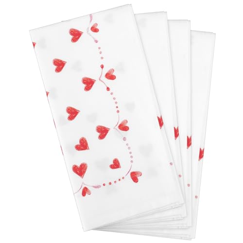 Servilletas de Tela Estampado Corazones 45.72 x 45.72 cm Pack 4 miniatura 2
