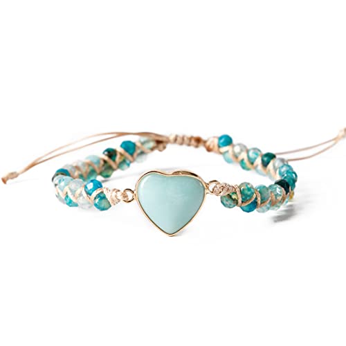 Image of YGLINE Boho Handmade Natural Stone Bead Wrap Wrist Statment Bracelet Jewelry Collection