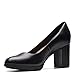 Clarks Black's Bayla Skip Pump, Black Leather, 9 Wide US