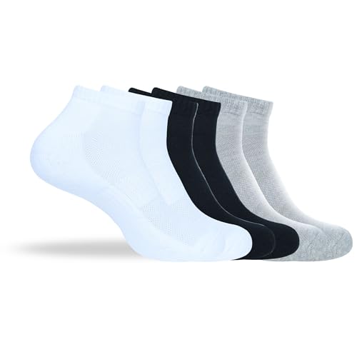 Image of Women's Ankle Socks Thick Cushioned Cotton, Moisture-Wicking socks, Breathable Performance Socks for Running, Sports