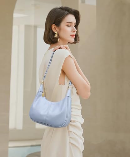Image of Small Hobo Bags Retro Crescent Shoulder Purse Women Soft Crossbody Handbag