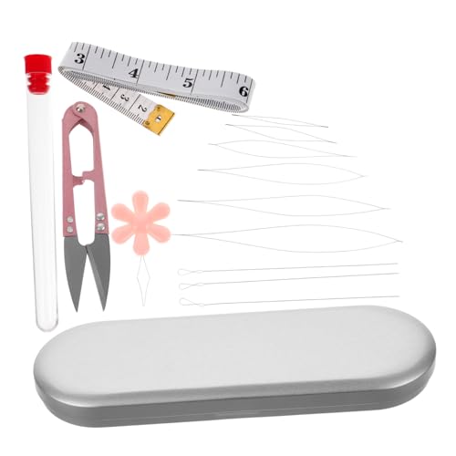 ERINGOGO Jewelry Tools Beading Needles Set Soft Tape Thimble Steel Needles for Small Eye