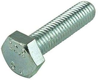 M16 x 50mm Hex Cap Screw Metric Class 8.8 Zinc Plated Steel (Quantity: 25 pcs) M16-2.0 x 50mm Hex Bolt/Coarse Thread/Fully Threaded/DIN 933
