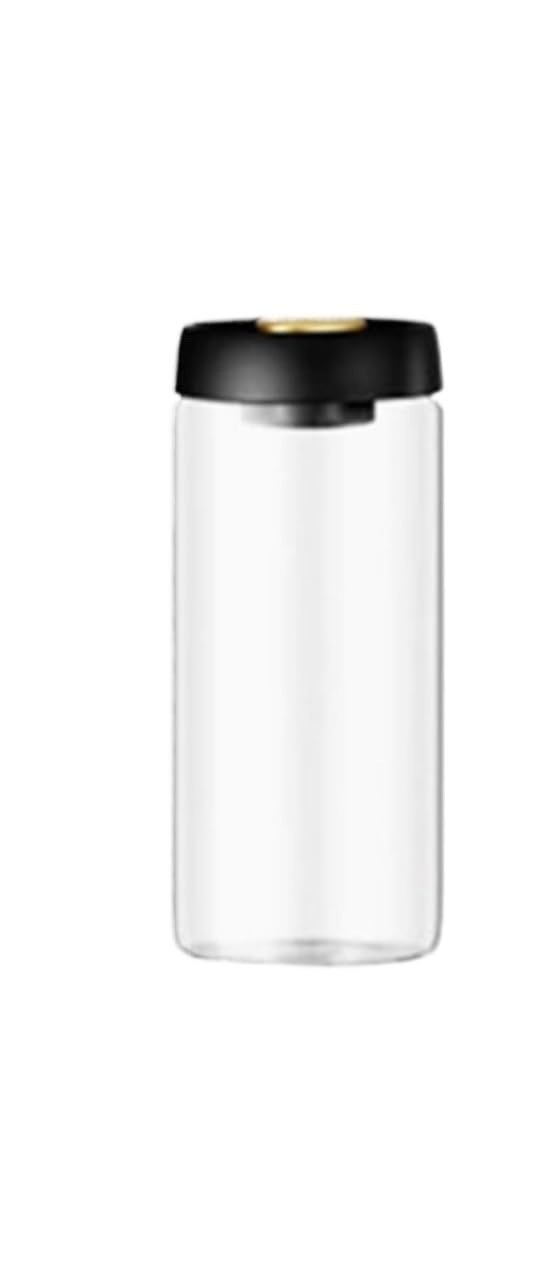 ZNJAMN 1PCS Vacuum Sealed Glass Coffee Bean Jar Kitchen Moisture Proof Storage Canister For Tea Rice Peanuts Nuts for Pickling(1800ML)
