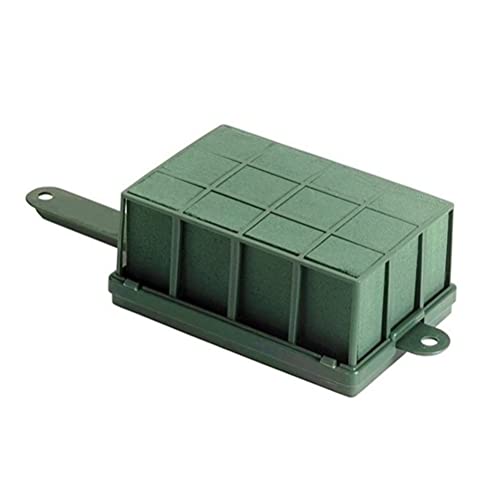 Floral Foam Cage Rectangle Flower Cage Holders with Floral Foam Floral Arrangement Supplies for Fresh Flowers, Home Weeding Decorations, Flower Cage Holder for Fresh and (green)