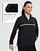 baleaf Women's Fleece Pullover Half Zip Running Jacket Golf Thermal Shirts Winter Cold Weather Gear Water Resistantr Balck XL Black