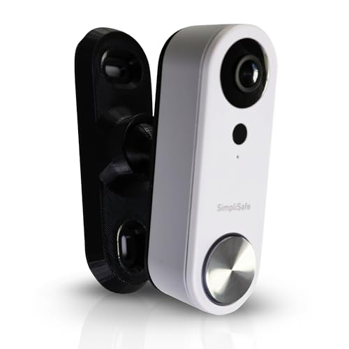 SplashNColor Adjustable Wall Mount for SimpliSafe Doorbell Latest Gen Compatible with SimpliSafe Camera Home Security System Secure Mount to Optimize Viewing Angle Easy Install Kit & Outdoor Safe