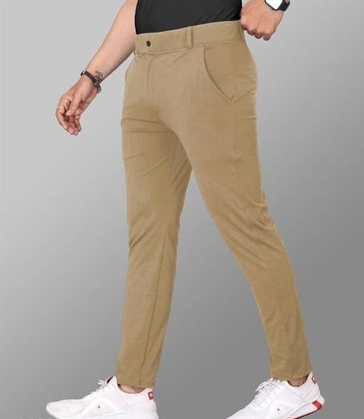 Image of Men's Blend Designer Formal Trousers - Smart Fit Stylish Office Pants | Trending Regular Fit