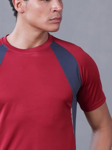 Image of CHKOKKO Gym Tshirt for Men Workout Regular Fit Sports Activewear Man Tshirts with Round Crew Neck and Half Sleeves for Yoga Running&Outdoor Activities