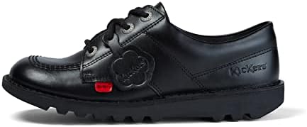 Womens Kickers Kick Lo Black Leather Shoes - 6.5 UK / 40 EU | Image 1