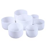 XHPBCG Singing Bowls,Crystal Bowl Meditation Set 7-12 Inch Quartz Bowl with Mallet and O-Ring for Chakra Healing Mindfulness Relaxation