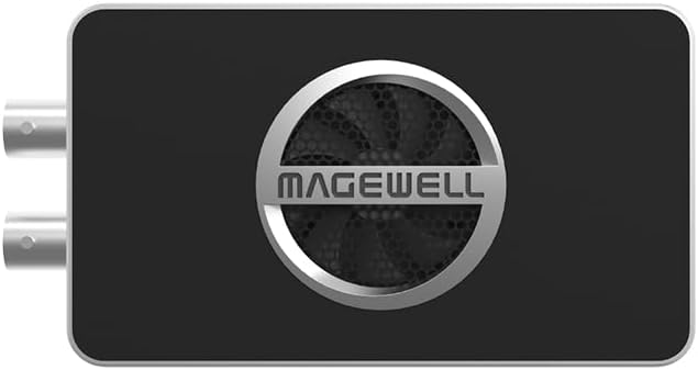 Magewell USB Capture SDI 4K Pro 32160 – 1-Channel 12G-SDI to USB 3.2 Video/Audio Capture Device with SDI Loop-Through, Analog Line I/O, Up to 4K60 Input and Capture, Hardware Video Processing