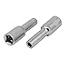 Aexit 1/2-inch Square Hand Operated Tools Drive 8mm 6 Point Hex Socket Cr-V Impact Adapter 2pcs Model:27as71qo345