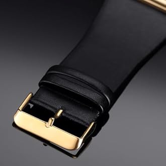 Mens Watch Men's Square Watches for Men Fashion Minimalist Quartz Wrist Watch Leather Strap Business Casual Wrist Watch