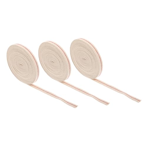 3 rollos de mechas de algodón para lámparas de aceite