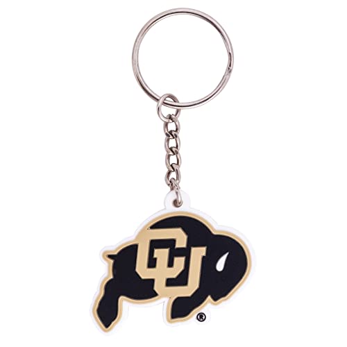 Desert Cactus University of Colorado PVC Keychain CU Buffaloes Bag Tag, Backpack, Car, Gift, Souvenir, Key Ring (PVC A)
