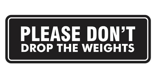 Panneau musculation Please Don't Drop The Weights Signs ByLITA pour protéger le sol noir