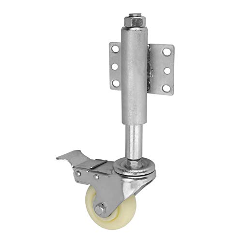 Gate Wheel, 3" Nylon Gate Wheel Spring Loaded Swivel Caster with Brake 220lbs Load Capacity 75mm Adjusting Height - Image 4