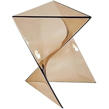 Modern Acrylic Bedside Tables,Acrylic Small Side Table, Acrylic Side Tables, Sofa Bedside Tables, Suitable for Living Rooms, Bedrooms, and Dormitories.,Amber