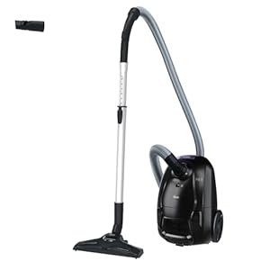 Hoover HE1 kompakter, leistungsstarker Bodenstaubsauger für Hartböden & Teppiche, EPA-Staubfilter, 2,5L Staubbeutel, integriertes Zubehör, 7,5 m Arbeitsradius [HEZ107HM]