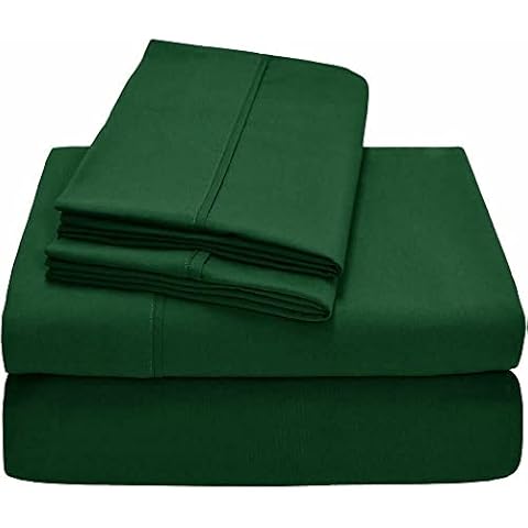 Empire Home Fashi Persian Collection Solid Fitted Sheet 1800 16 inch Inch Deep Pocket Wrinkle Free! (Twin, Hunter Green) Cover