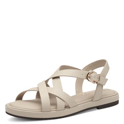 Tamaris Sandalette Damen Vegan Flach beige,EU 39