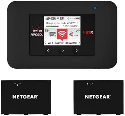 Verizon Wireless Jetpack Netgear AC791L | Mobile Hotspot for Travel | 4G Mobile Portable WiFi | Unlocked Globally | Speed up to 300 Mbps | Battery Usage 20 Hours | EVDO-LINK Bundle - Verizon Sim Card