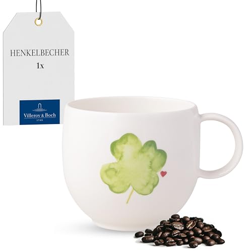 Villeroy & Boch – With Love Taza con asa Good Luck 12,5x9,5x8,5cm, porcelana premium, regalo, taza de café y té, tazón, 290 ml, apta para lavavajillas y microondas Villeroy & Boch – With Love Taza con asa Good Luck 12,5x9,5x8,5cm, porcelana premium, regalo, taza de café y té, tazón, 290 ml, apta para lavavajillas y microondas