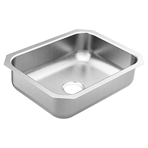 Moen Gs20193 2000 23.5-Inch 20 Gauge Undermount Single Bowl Stainless Steel Kitchen Or Bar Sink #TOP4
