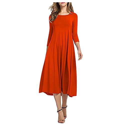 Strickkleid Damen, Sweatkleider Elegante Kleider Wollrock Satinkleid Viviry...