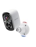 KEEPYOO Security Cameras Wireless Outdoor/Indoor, WiFi 2.5K Battery Powered Security Camera, Motion Detection, Color Night Vision, 2-Way Talk, Waterproof (White)