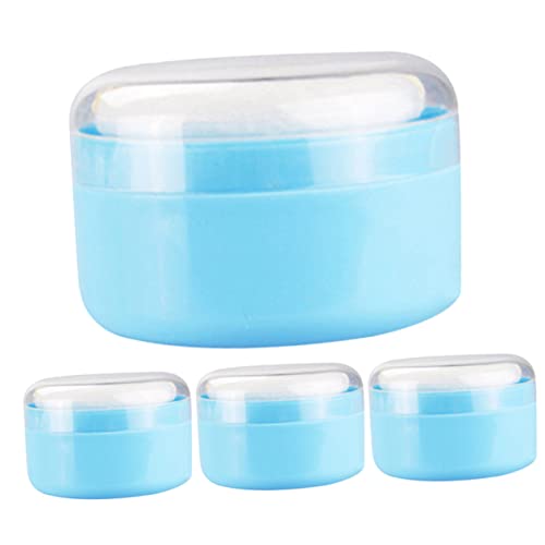 Hohopeti 4Pcs Body Powder Puff Box Cushion Puff Travel Container Make Up Powder Puff Puff Powder Applicator Powder Puffs For Loose Powder Body Baby Powder Container Body Use Powder Bottle #TOP5