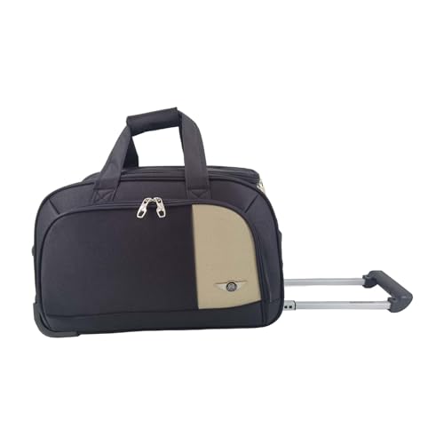 Santino Bolsa de Viagem com Rodinhas - Puxador Retrátil, Amplo Espaço, Alças Reforçadas | Leve, Versátil e Ideal para Bordo ou Curta Duração (Preto)